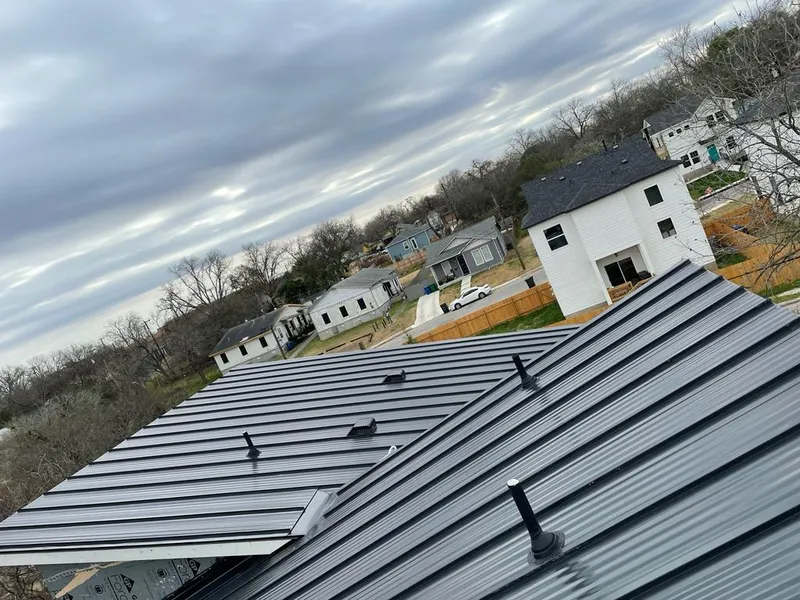 Standing seam metal roof panels with vents for Skylight Repair in Claiborne